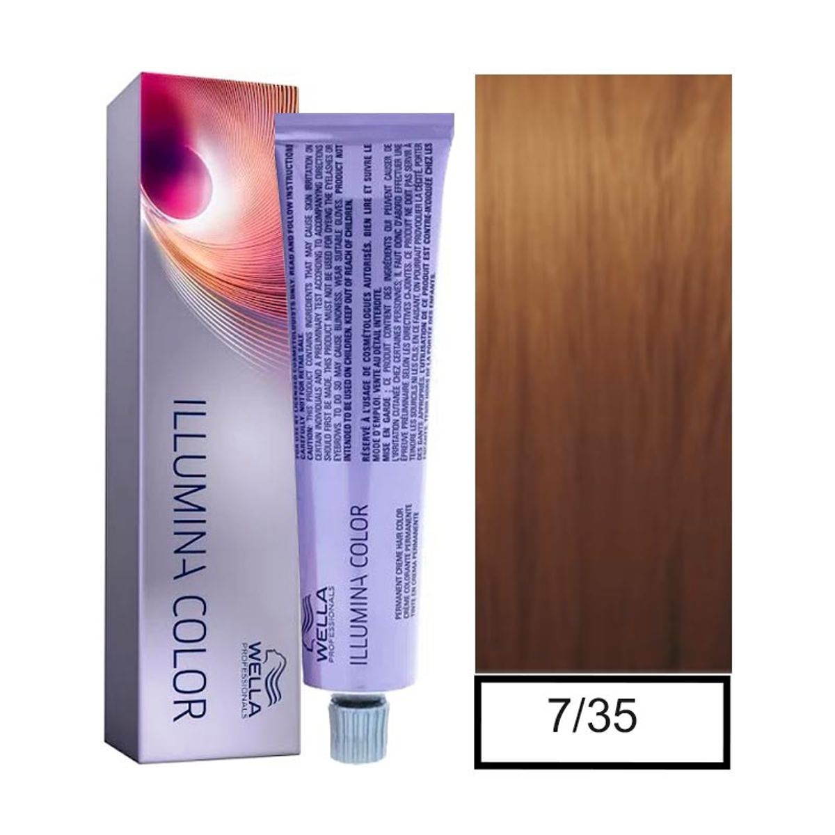 WELLA - Tintura Permanente Wella 7/35 Illumina Color 60Ml  Mas oxidante