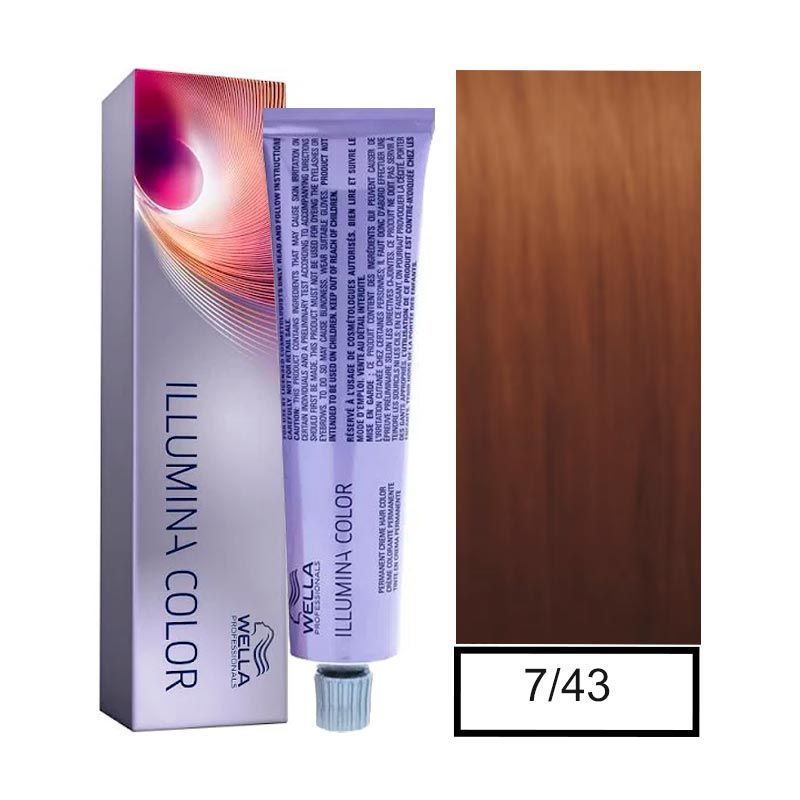 WELLA - Tintura Permanente Wella 7/43 Illumina Color 60Ml  Mas oxidante