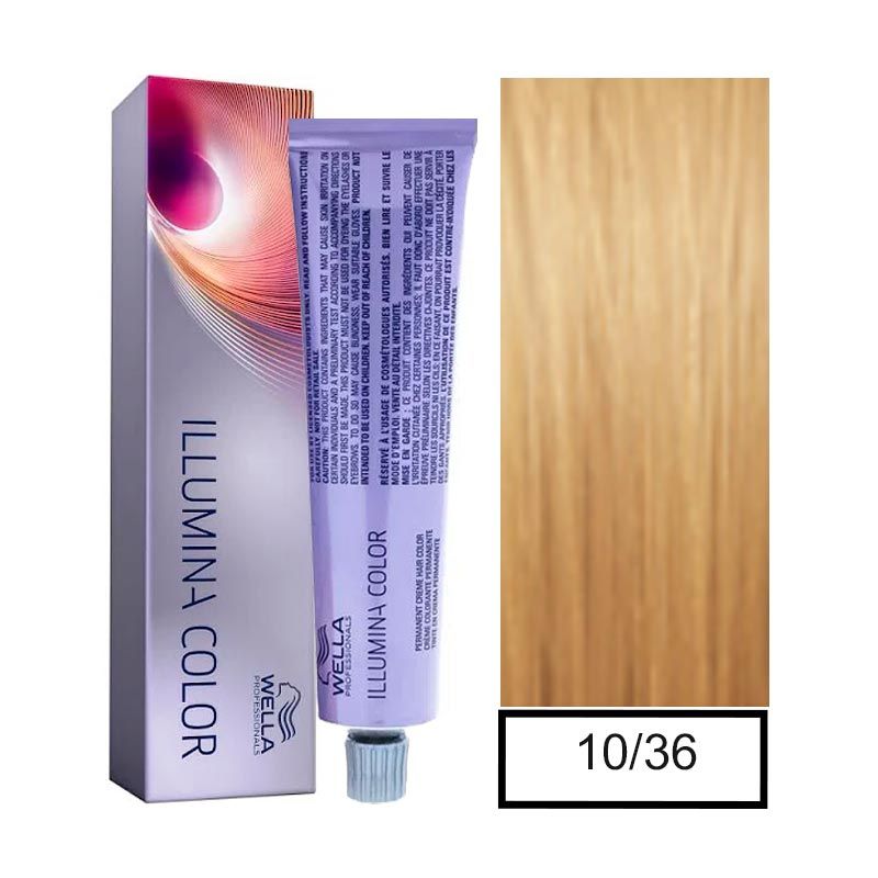 WELLA - Tintura Permanente Wella 10/36  Illumina Color  60Ml  Mas oxidante