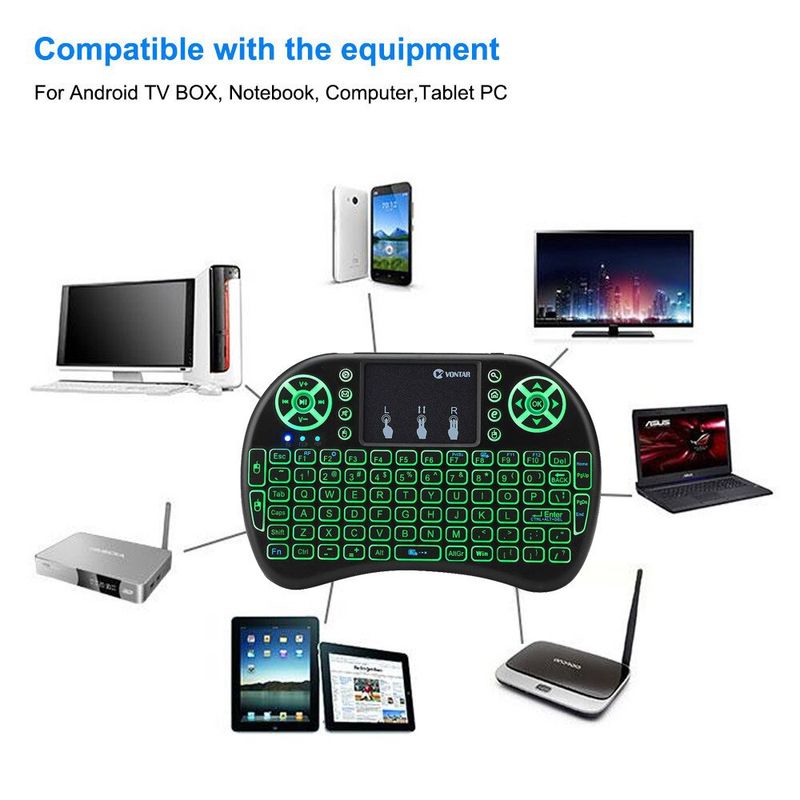 GENERICO - Mini Teclado Inalambrico Smart Tv Box Pc Control Tv Usb