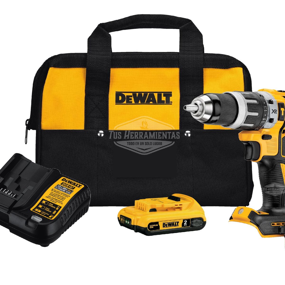DEWALT - Taladro Percutor Xr 20v Dewalt Dcd796d1 1 Bateria