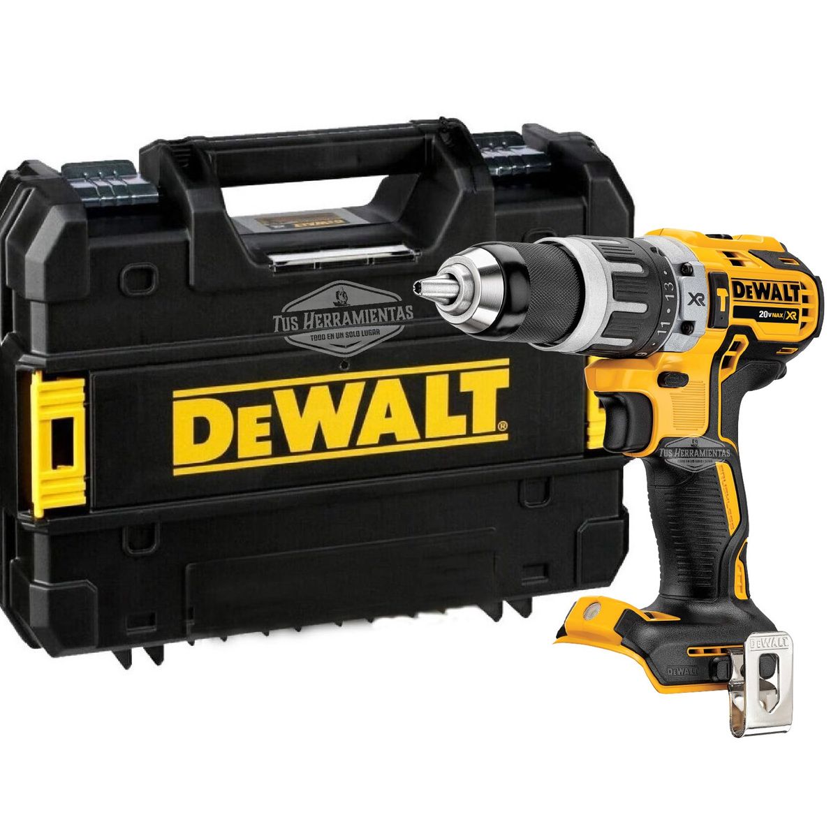 DEWALT - Taladro Percutor Xr 20v Sin Baterias Dewalt Dcd796B + Maleta