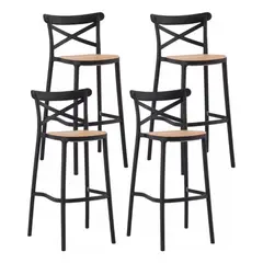 CORI CORI - Pack 4 Taburete Danubio Negro 65cm