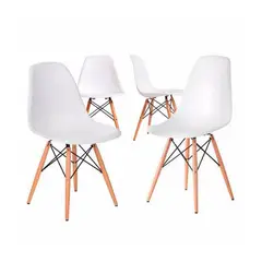 CORI CORI - Pack 4 Sillas Eames Replica Blancas