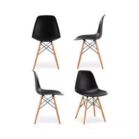 Pack 4 Sillas Eames Negro