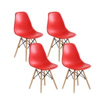 Pack 4 Sillas Eames Rojo