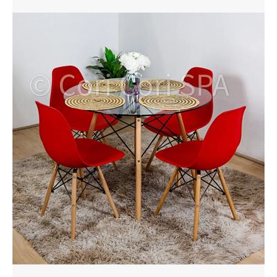 Imagen 2 del producto Pack 4 Sillas Eames Rojo