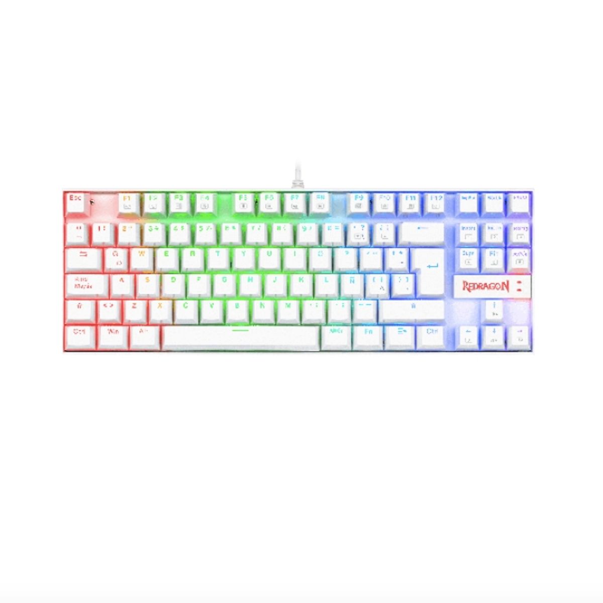 REDRAGON - Teclado Redragon Kumara White K552w-kr-sw RAINBOW