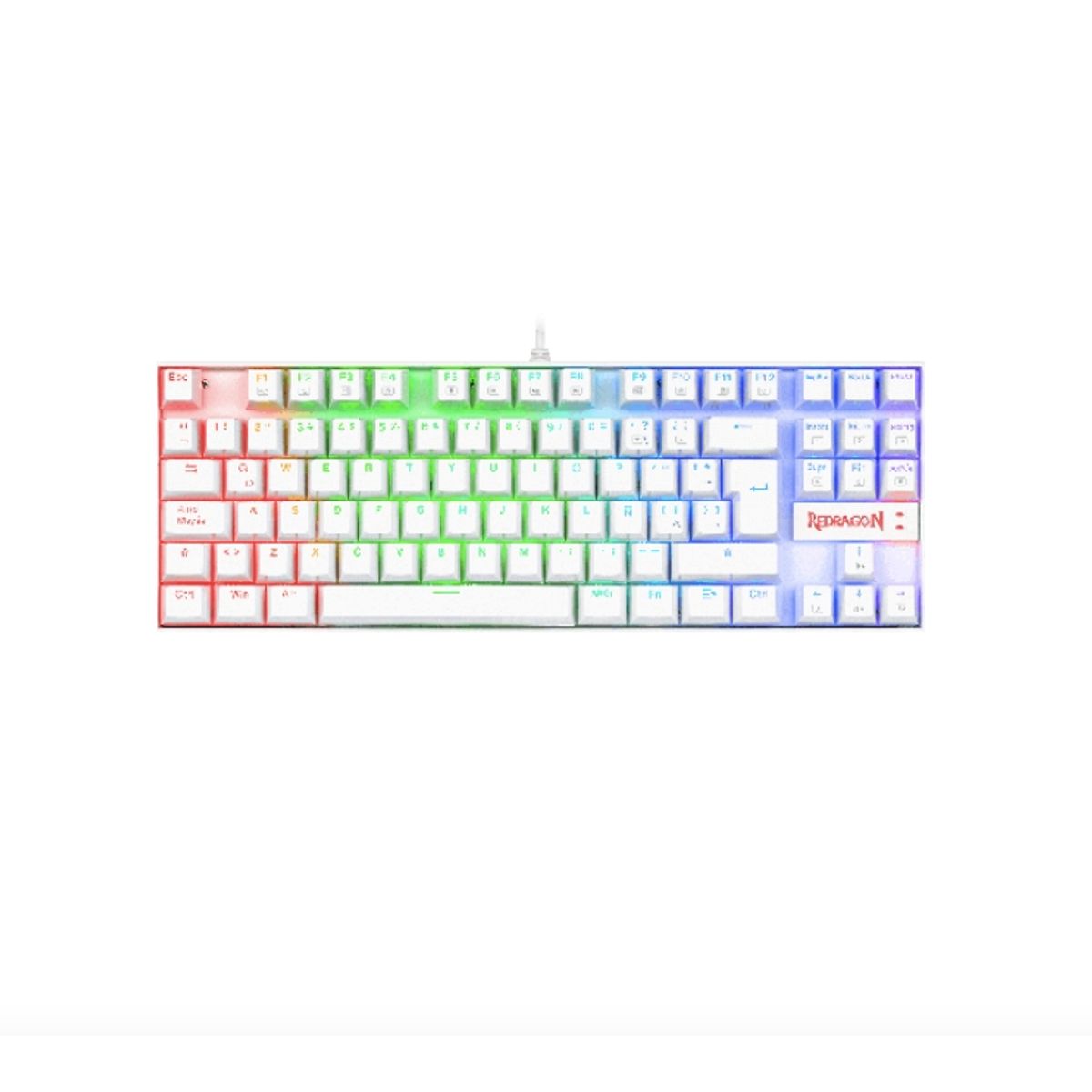 REDRAGON - Teclado Redragon Kumara White K552w-kr-sw RAINBOW
