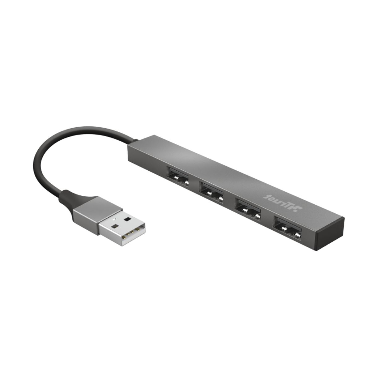 TRUST - Hub Usb Trust Halyx 4 Puertos Usb 2.0 Flat Aluminium High Speed