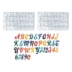 GENERICO - X2 Molde Silicona Moldes Resina Letra Molde De Silicona 41