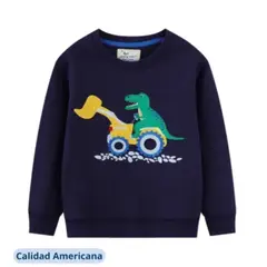 JUMP KIDS - Poleron Bebe Niño Dinosaurio Verde