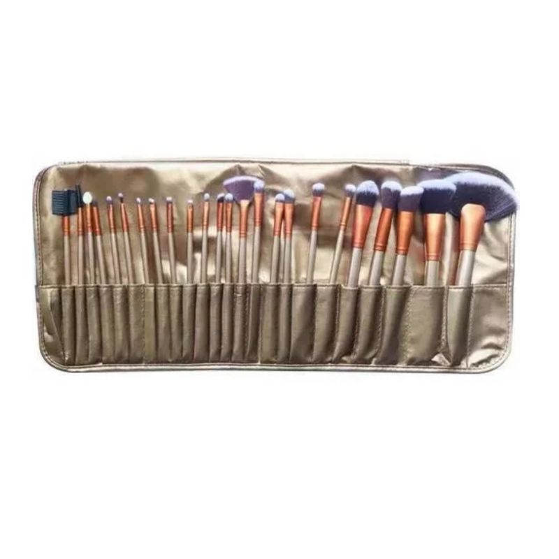 GENERICO - Set 32 Brochas De Maquillaje Marron Profesional