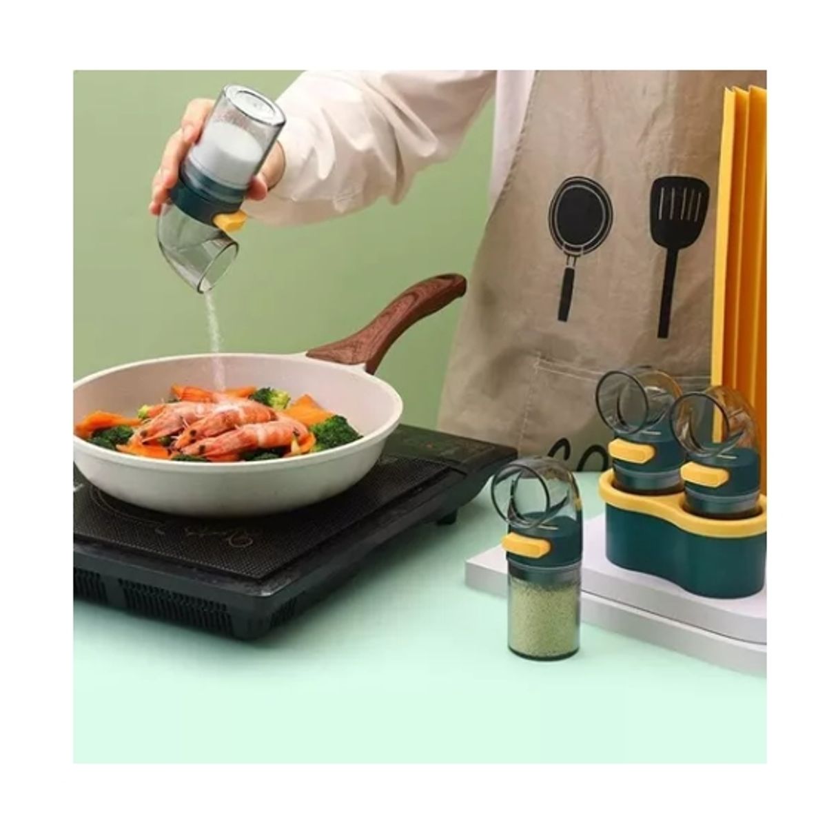 ESHOPANGIE - Botellas Dispensador De Especias De Cocina Sal Salsas