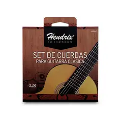 HENDRIX - Cuerda De Guitarra Clasica Nylon Cristal 0.28 Hx0037 - Negro