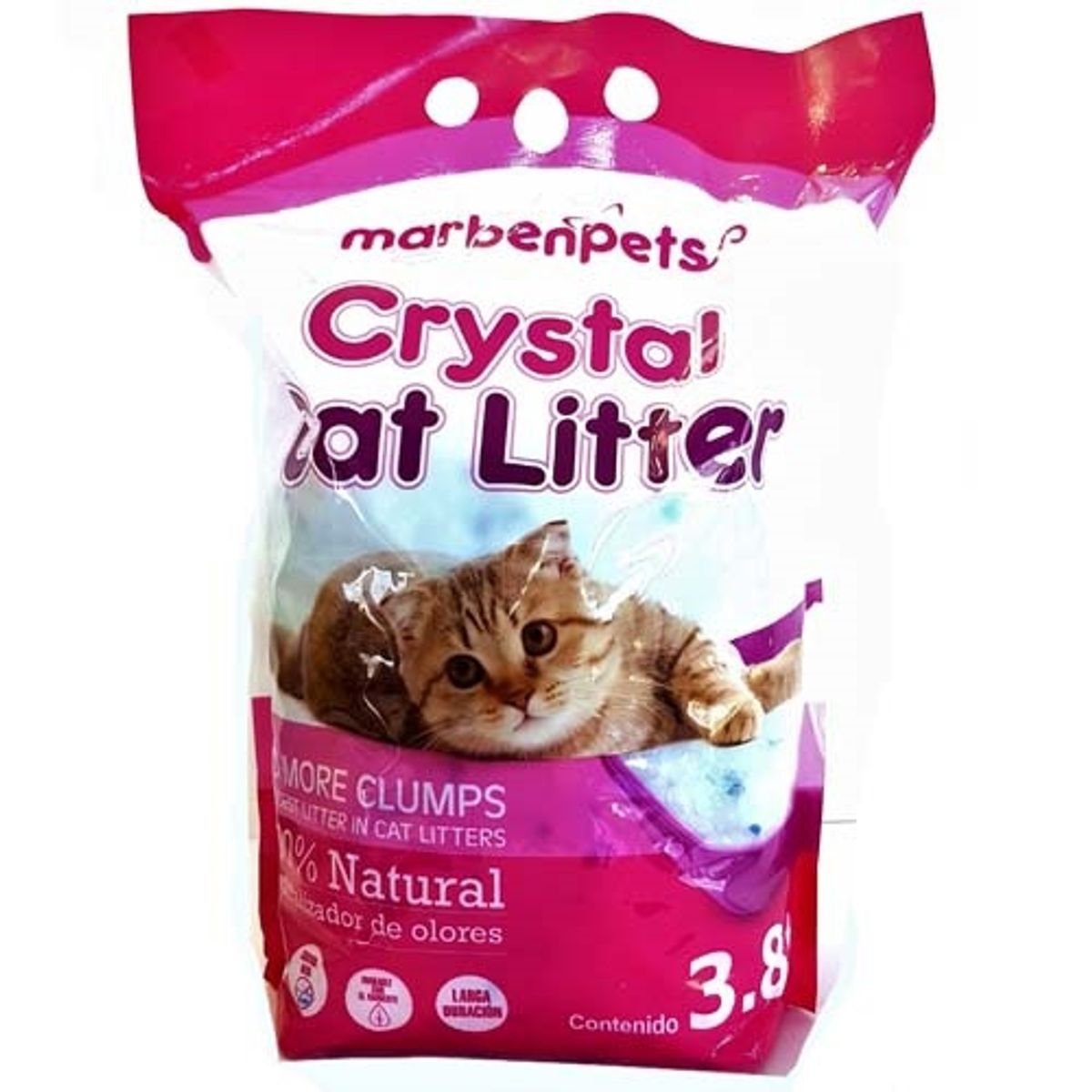 MARBEN PETS - Arena Silica Gel Marben Crystal Cat Litter 3.8Lt