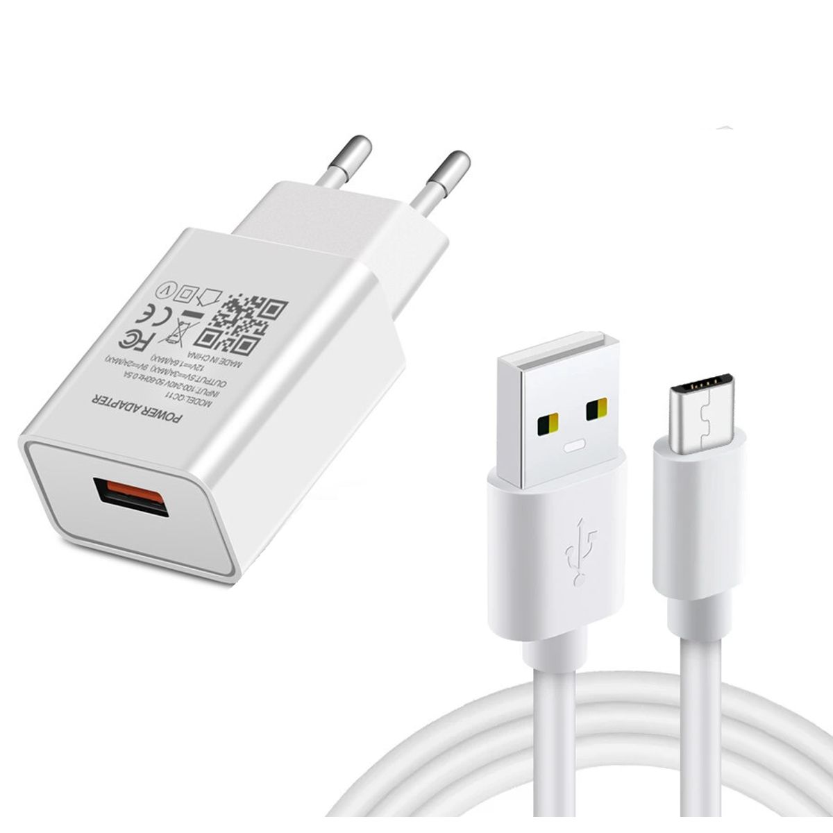 TECMASTER - Cargador Micro USB Quick Charge 3.0 18W 3A SEC + Cable U206Q