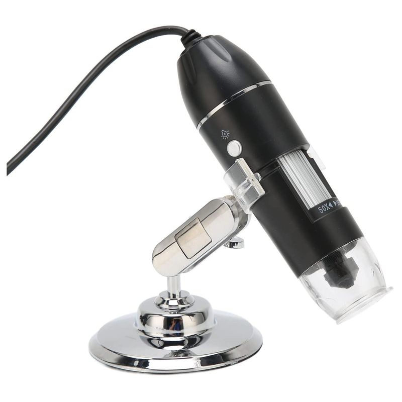 GENERICO - kit de Lupa Microscopio USB 1000x con Cámara Digital 8 Leds