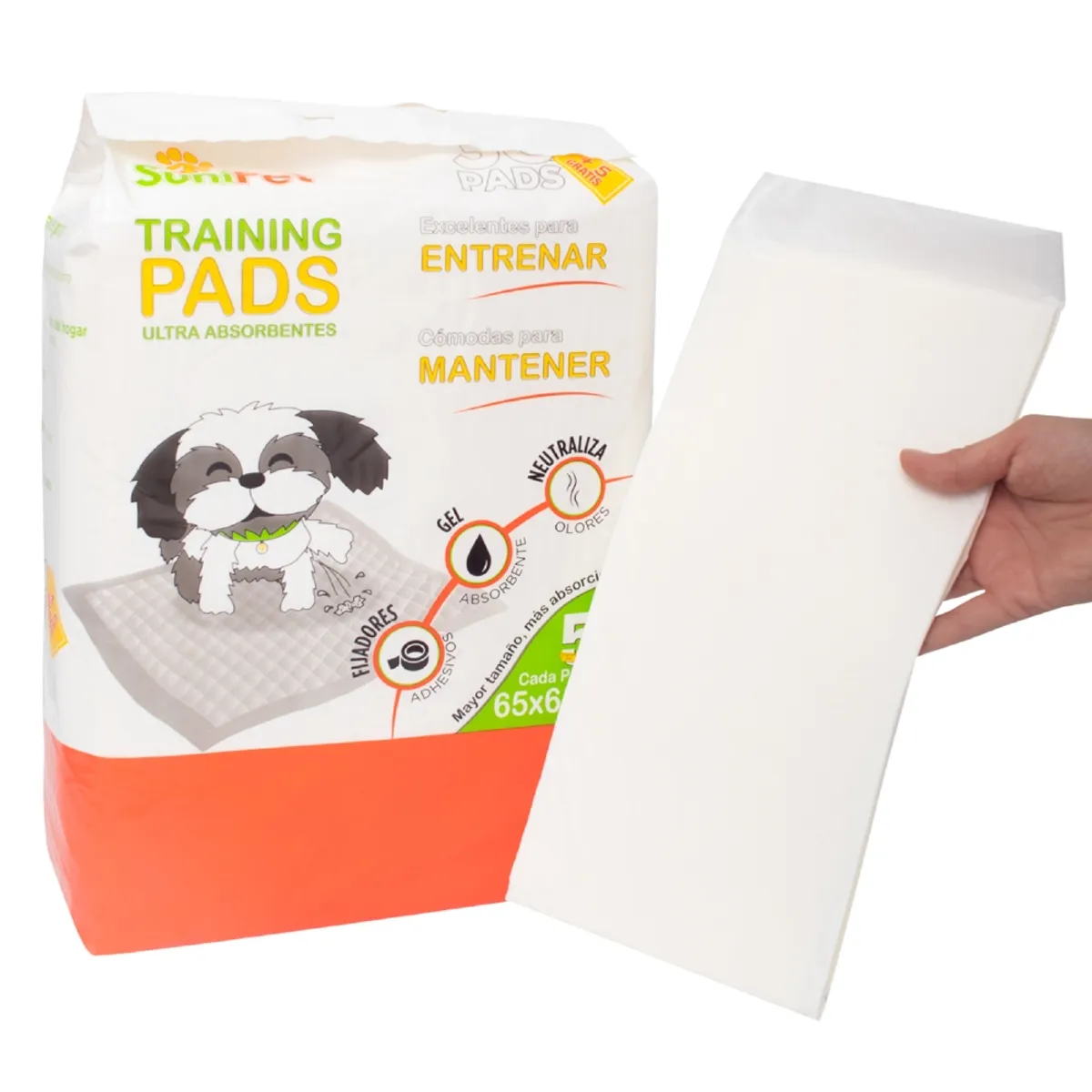 PET PRO - Sabanillas Sunipads Entrenamiento Cachorros 65X65 35 Und