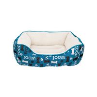 Cama Para Perro Dogit Dreamwell Rectangular Woof Azul