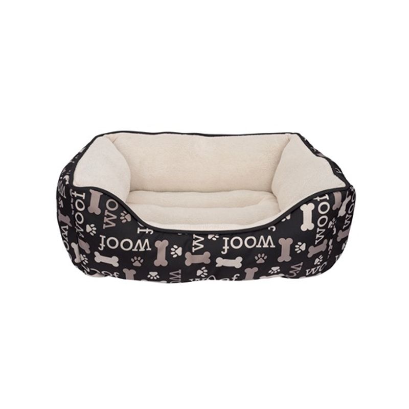DOG IT - Cama Perro Dreamwell Rectangular Woof Negra