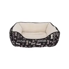 DOG IT - Cama Perro Dreamwell Rectangular Woof Negra