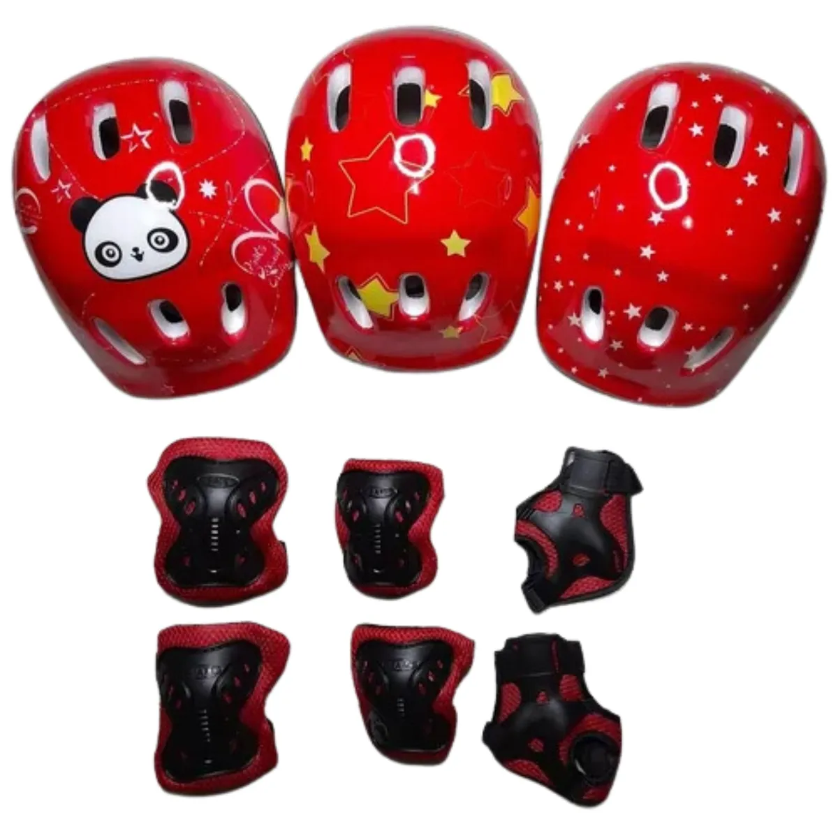 GENERICO - Kit De Protectores  Casco Para Niños Patines O Bici