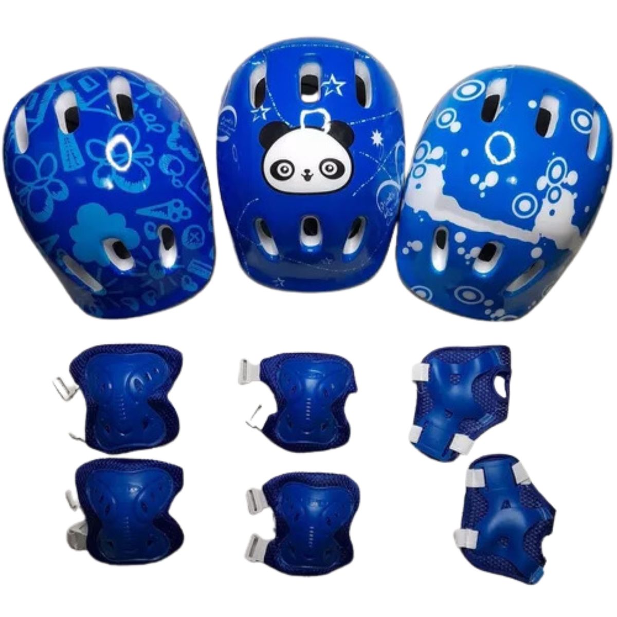 GENERICO - Kit De Protectores  Casco Para Niños Patines O Bici