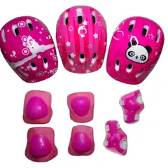 GENERICO - Kit De Protectores Casco Para Niños Patines O Bici