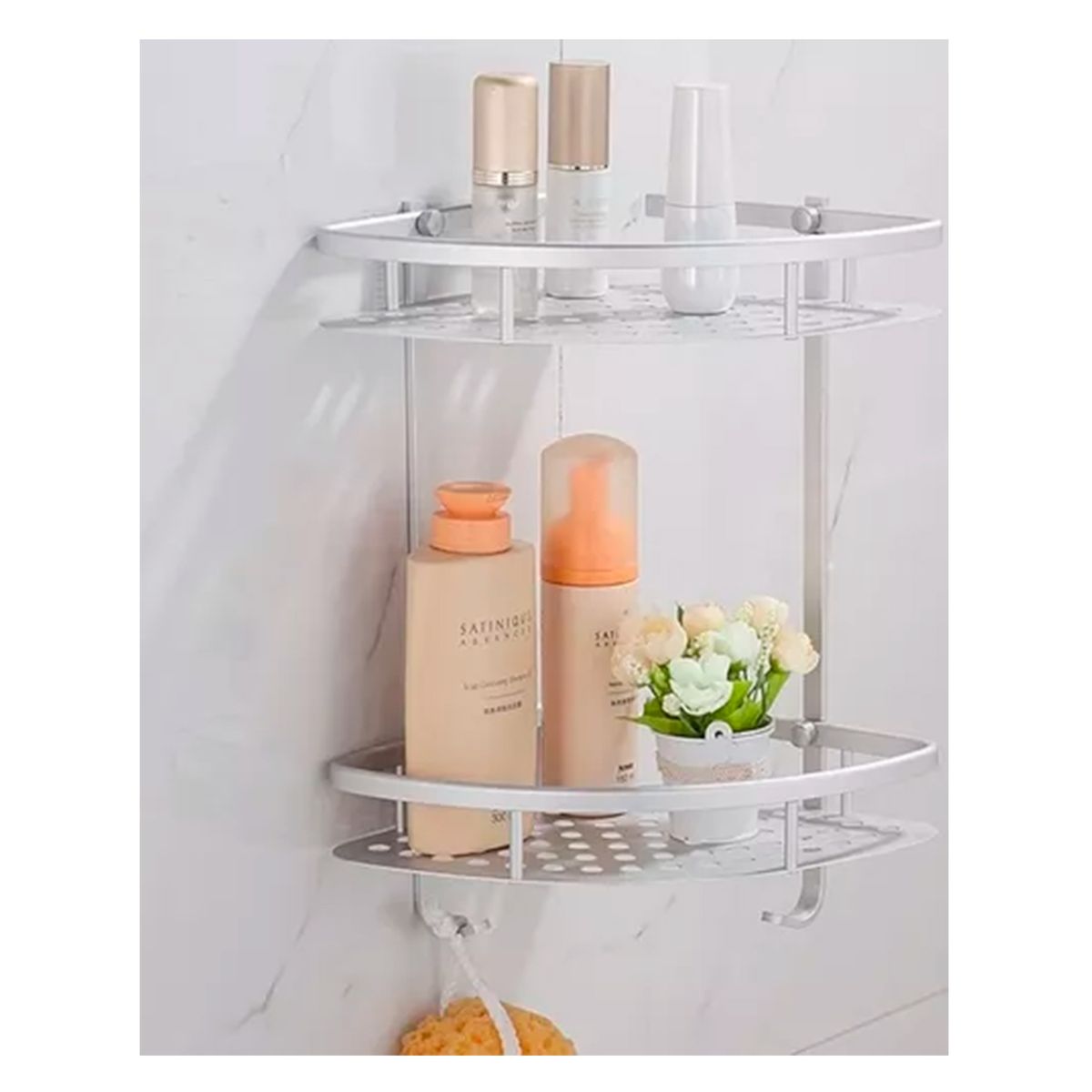 GENERICO - Repisa Mural Esquinero Baño Ducha 2 Niveles