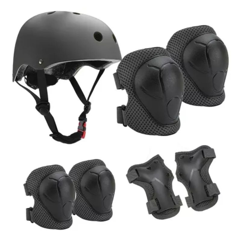 GENERICO - Set De Casco Y Protectores De Bici Para Niños Rodilleras