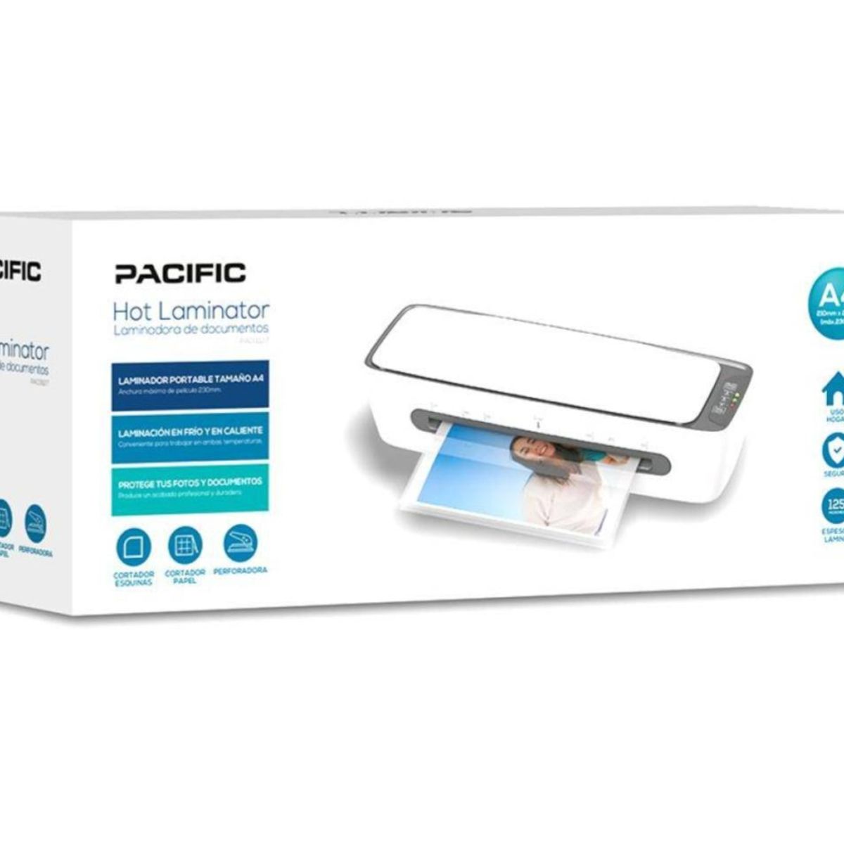 PACIFIC - TERMOLAMINADORA PORTATIL DE OFICINA FORMATO A4