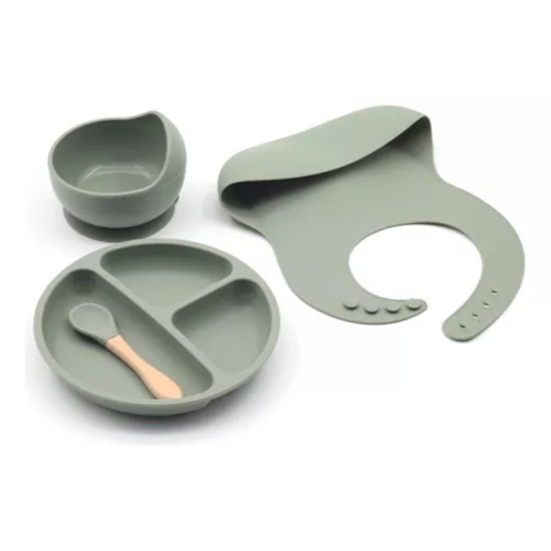 GENERICO - Set De Alimentacion Para Bebé Silicona Libre De Bpa