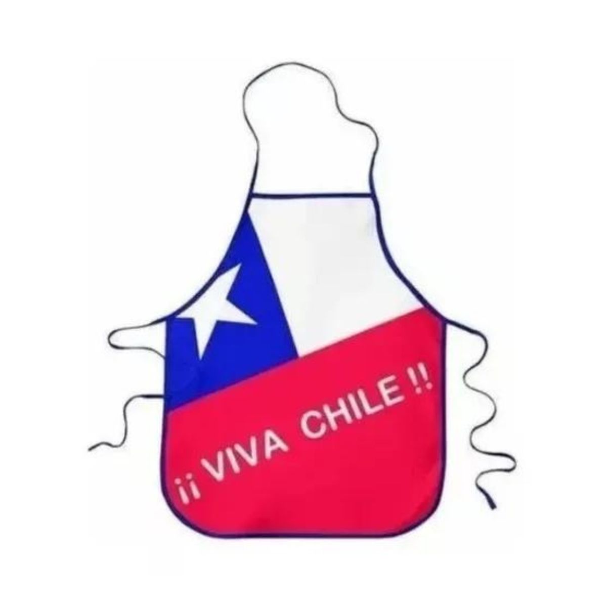 EKOI - Delantal de cocina Pechera Dieciochero Viva Chile