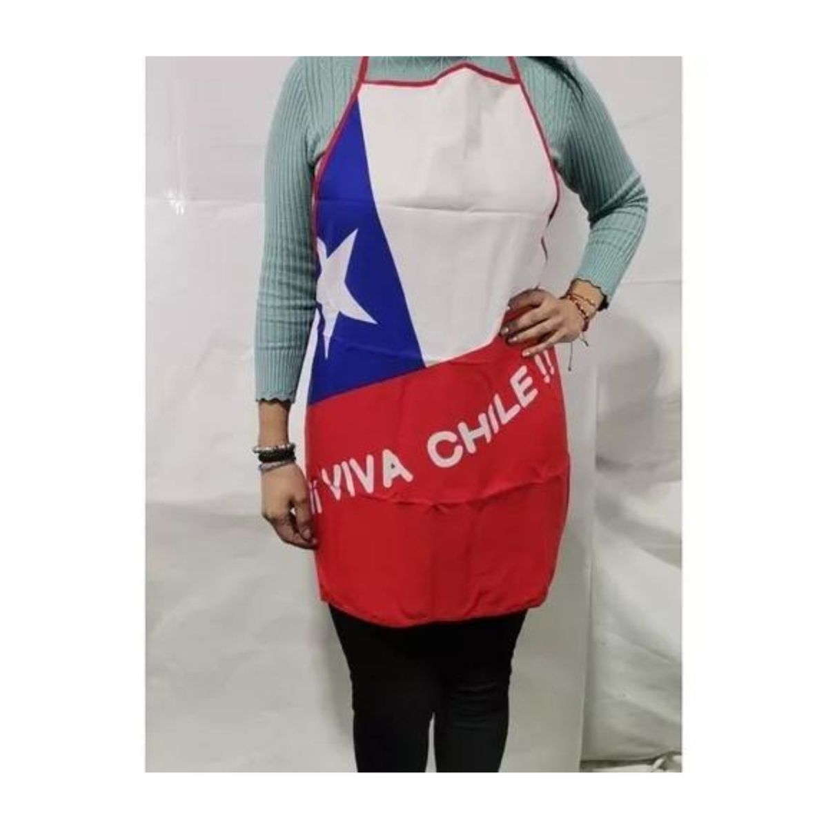 EKOI - Delantal de cocina Pechera Dieciochero Viva Chile