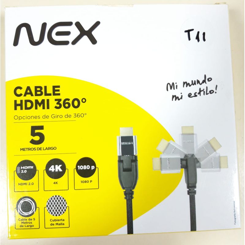 GENERICO - Cable HDMI 5m nex.  Cable HDMI 5m. nex Cable HDMI 5m nex.