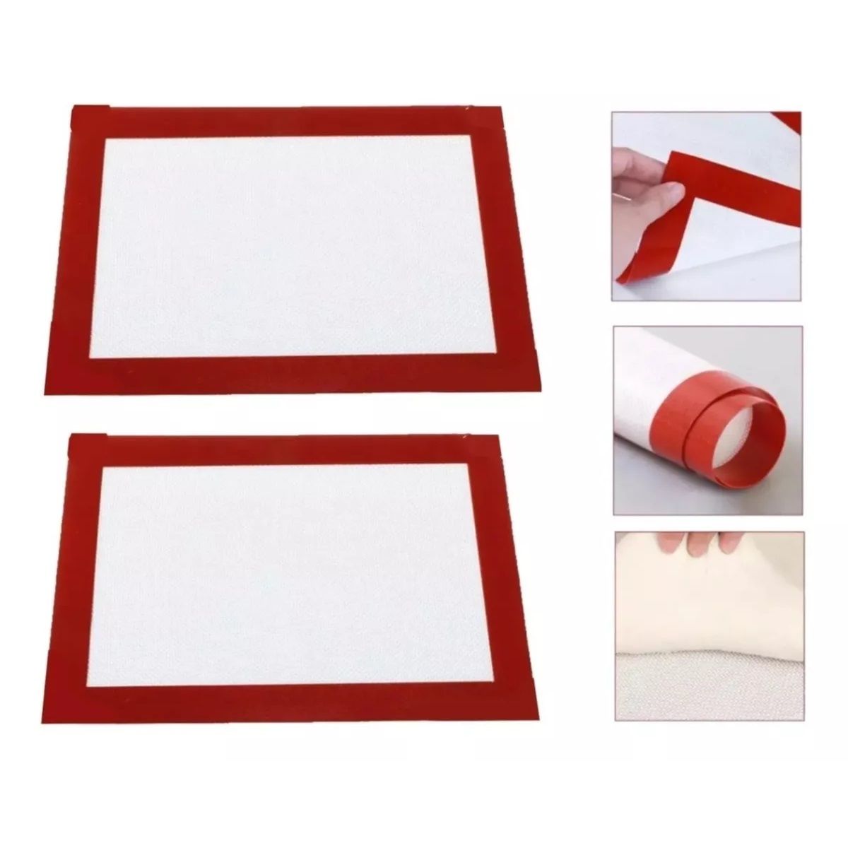 GENERICO - X2 Lamina Silicon Antiadherente Hornear Esterilla Horno Galleta