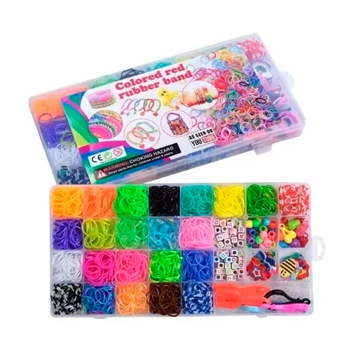 GENERICO - Kit Para Hacer Pulseras De Elástico 23 Colores