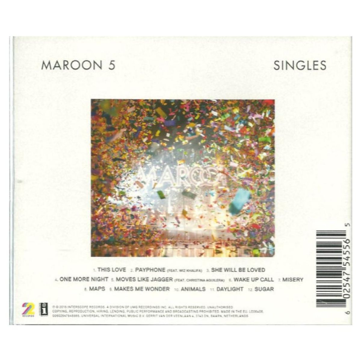 HITWAY MUSIC - MAROON 5 - SINGLES - CD HITWAY MUSIC