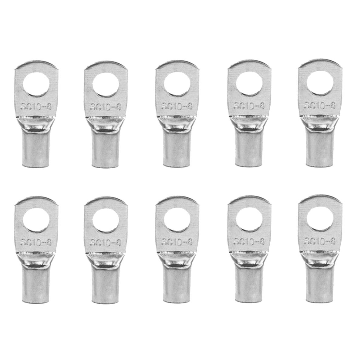 SOLIOT - Pack 10 Terminales Ojo Batería Cable 10mm2 6,4mm Sc10-6