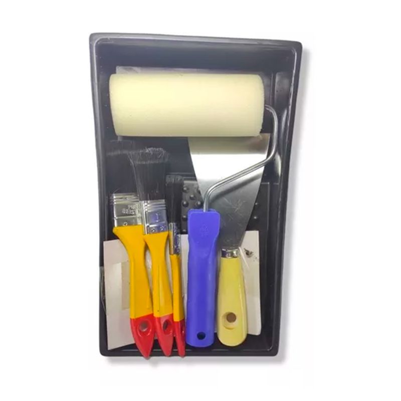 GENERICO - Kit Rodillo Para Pintar  Brochas  Espátulas
