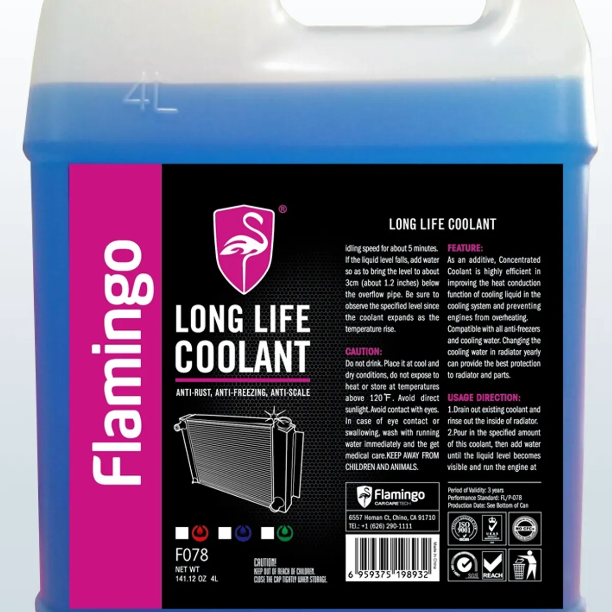 FLAMINGOS - Coolant Azul 4 Litros Flamingochile