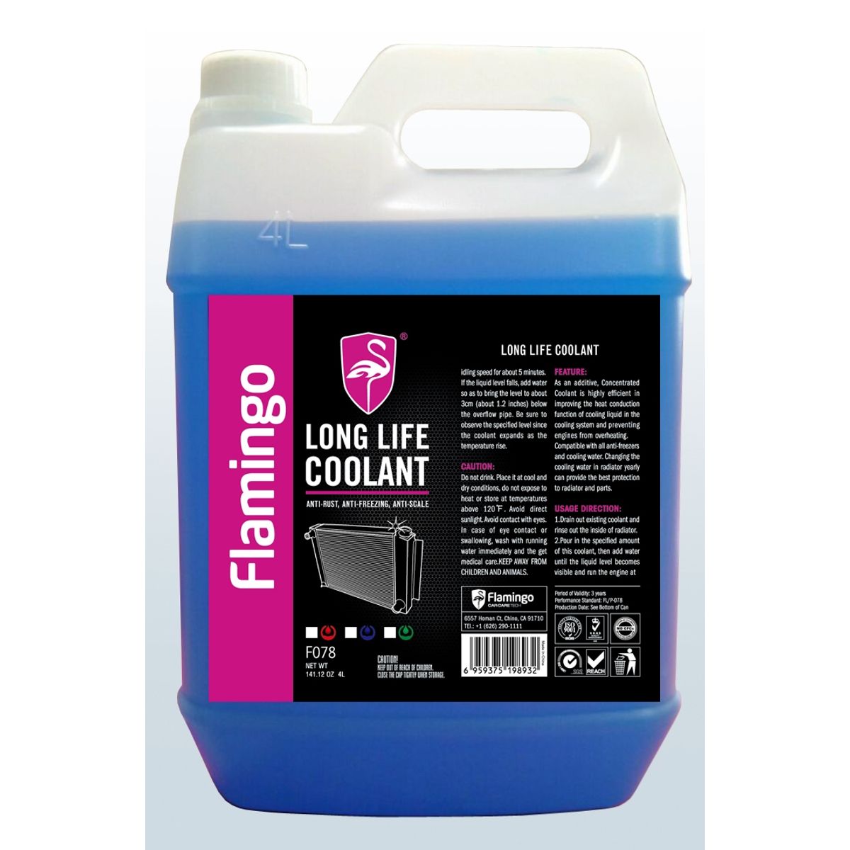 FLAMINGOS - Coolant Azul 4 Litros Flamingochile