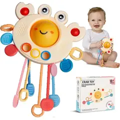 GENERICO - Juego Sensorial Montessori textura Silicona modelo CANGREJO