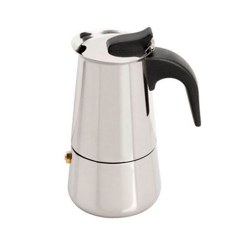 GENERICO - Cafetera Italiana de Acero Inoxidable 6 Tazas