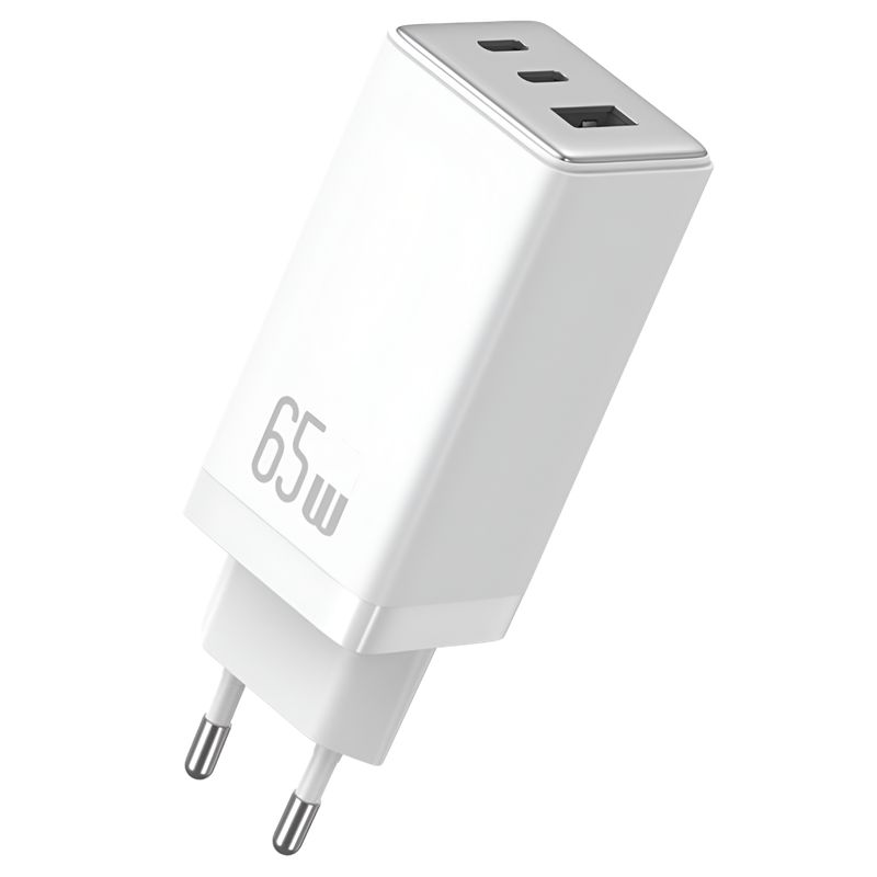 TECMASTER - Cargador Power Delivery 65W Ultra Rápido Multi Puertos SEC - Blanco