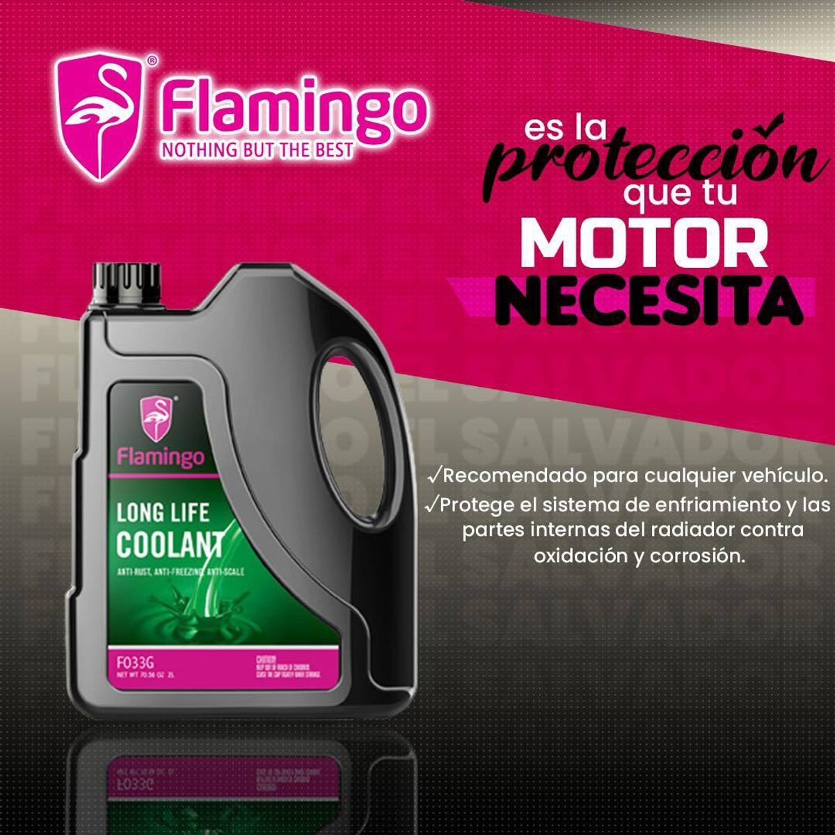 FLAMINGOS - Coolant Verde 1 Litro Flamingochile