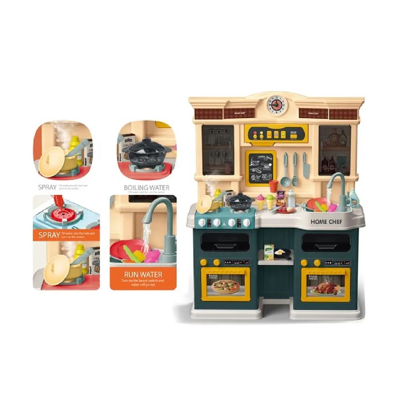 GENERICO - Cocina de juguete didáctica 85 piezas 83 cm alto
