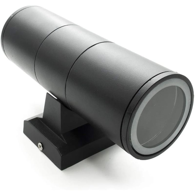 GENERICO - Aplique Muro Doble Foco Soquete GU10 Exterior Ip65 Negro