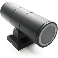 GENERICO - Aplique Muro Doble Foco Soquete GU10 Exterior Ip65 Negro